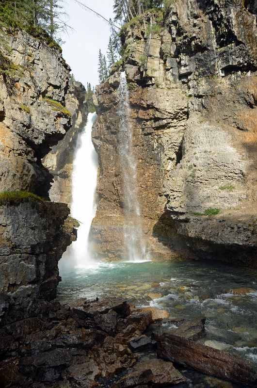 07 Upper Falls In Johnston Canyon In Summer